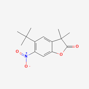 molecular formula C14H17NO4 B594681 5-(叔丁基)-3,3-二甲基-6-硝基苯并呋喃-2(3H)-酮 CAS No. 1246213-39-7