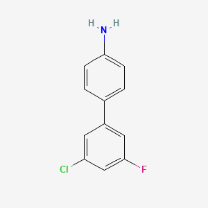 molecular formula C12H9ClFN B594686 4-(3-Chloro-5-fluorophenyl)aniline CAS No. 1345471-96-6