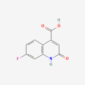 molecular formula C10H6FNO3 B594690 7-Fluoro-2-oxo-1,2-dihydroquinoline-4-carboxylic acid CAS No. 1227465-79-3