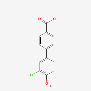 molecular formula C14H11ClO3 B594701 2-Chloro-4-(4-methoxycarbonylphenyl)phenol CAS No. 1261899-32-4