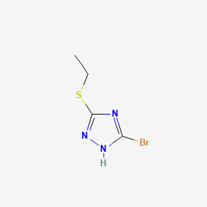 molecular formula C4H6BrN3S B594702 3-溴-5-(乙硫基)-1H-1,2,4-三唑 CAS No. 1209935-35-2