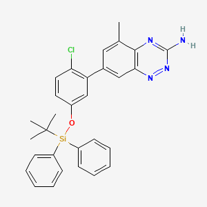B594704 7-(5-((tert-Butyldiphenylsilyl)oxy)-2-chlorophenyl)-5-methylbenzo[e][1,2,4]triazin-3-amine CAS No. 1245644-51-2