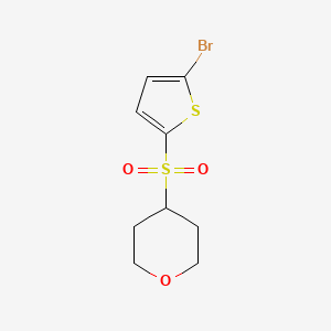molecular formula C9H11BrO3S2 B594705 4-(5-溴噻吩-2-磺酰基)四氢-2H-吡喃 CAS No. 1253790-83-8
