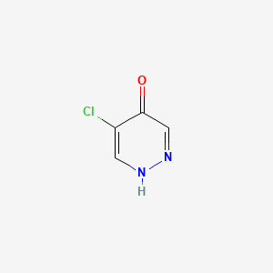 molecular formula C4H3ClN2O B594707 5-氯吡哒嗪-4-醇 CAS No. 1245643-70-2