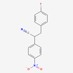 molecular formula C15H11FN2O2 B594721 3-(4-Fluorophenyl)-2-(4-nitrophenyl)propanenitrile CAS No. 1254177-52-0