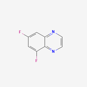 molecular formula C8H4F2N2 B594724 5,7-Difluoroquinoxaline CAS No. 1215205-81-4