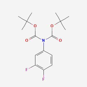 molecular formula C16H21F2NO4 B594737 N,N-双(叔丁氧羰基)3,4-二氟苯胺 CAS No. 1255574-65-2