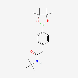 B594755 N-tert-butyl-2-[4-(4,4,5,5-tetramethyl-1,3,2-dioxaborolan-2-yl)phenyl]acetamide CAS No. 1256359-83-7