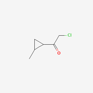 molecular formula C6H9ClO B594756 2-氯-1-(2-甲基环丙基)乙酮 CAS No. 130158-23-5
