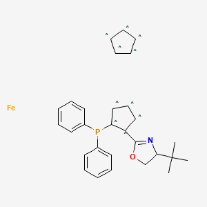 molecular formula C29H30FeNOP B594765 (2R)-1-[(4S)-4-(1,1-Dimethylethyl)-4,5-dihydro-2-oxazolyl]-2-(diphenylphosphino)ferrocene CAS No. 1226898-27-6