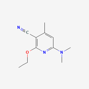 molecular formula C11H15N3O B594769 6-(Dimethylamino)-2-ethoxy-4-methylnicotinonitrile CAS No. 137440-89-2