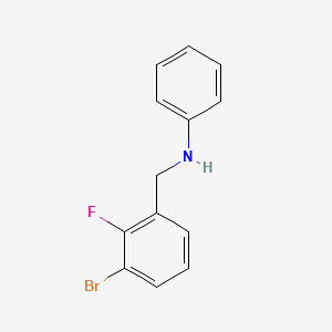 molecular formula C13H11BrFN B594771 1-溴-2-氟-3-(苯胺甲基)苯 CAS No. 1355247-92-5