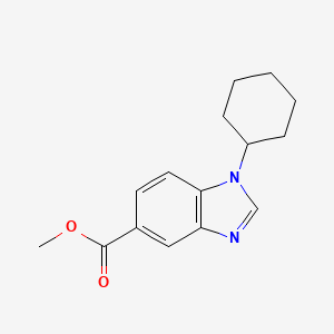 molecular formula C15H18N2O2 B594776 Methyl 1-cyclohexyl-1H-benzo[d]imidazole-5-carboxylate CAS No. 1355247-12-9