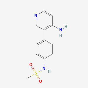 molecular formula C12H13N3O2S B594781 N-(4-(4-aminopyridin-3-yl)phenyl)methanesulfonamide CAS No. 1258627-02-9