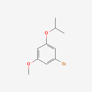 molecular formula C10H13BrO2 B594788 1-Bromo-3-isopropoxy-5-methoxybenzene CAS No. 1235566-57-0