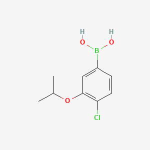 molecular formula C9H12BClO3 B594789 4-Chloro-3-isopropoxyphenylboronic acid CAS No. 1256346-35-6