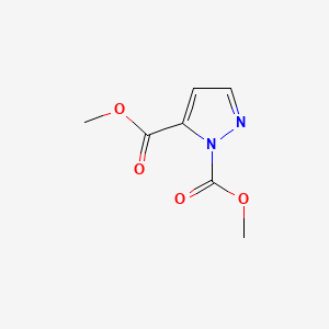 molecular formula C7H8N2O4 B594793 dimethyl 1H-pyrazole-1,5-dicarboxylate CAS No. 135641-61-1