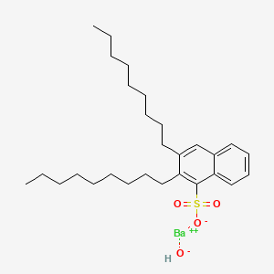 molecular formula C28H44BaO4S B594795 (Dinonylnaphthalene-1-sulphonato-O)hydroxybarium CAS No. 53887-44-8