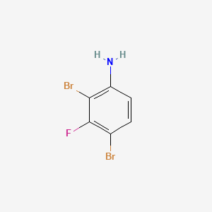 molecular formula C6H4Br2FN B594797 2,4-二溴-3-氟苯胺 CAS No. 1253889-53-0