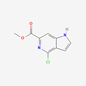 molecular formula C9H7ClN2O2 B594839 methyl 4-chloro-1H-pyrrolo[3,2-c]pyridine-6-carboxylate CAS No. 1244949-71-0