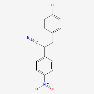B594846 3-(4-Chlorophenyl)-2-(4-nitrophenyl)propanenitrile CAS No. 1254177-53-1