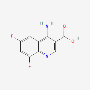 molecular formula C10H6F2N2O2 B594858 4-Amino-6,8-difluoroquinoline-3-carboxylic acid CAS No. 1215995-19-9