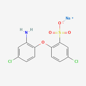 molecular formula C12H8Cl2NNaO4S B594873 2-(2-氨基-4-氯苯氧基)-5-氯苯磺酸钠 CAS No. 136213-81-5