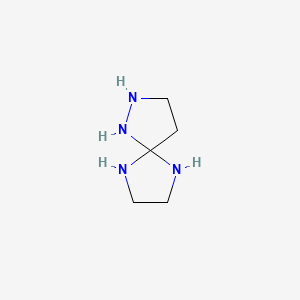 molecular formula C5H12N4 B594874 1,2,6,9-Tetraazaspiro[4.4]nonane CAS No. 132941-08-3