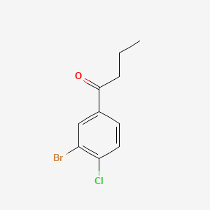 molecular formula C10H10BrClO B594876 1-(3-溴-4-氯苯基)丁酮 CAS No. 1280786-91-5