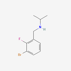 molecular formula C10H13BrFN B594888 1-溴-2-氟-3-(异丙胺甲基)苯 CAS No. 1355248-11-1