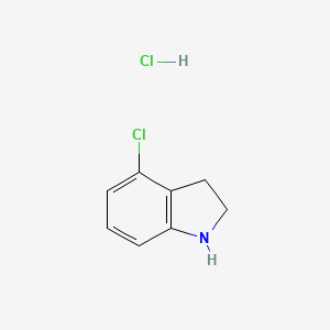 molecular formula C8H9Cl2N B594906 4-CHLORO-2,3-DIHYDRO-1H-INDOLE HYDROCHLORIDE CAS No. 1251023-48-9