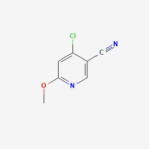 molecular formula C7H5ClN2O B594908 4-氯-6-甲氧基烟腈 CAS No. 1261493-38-2