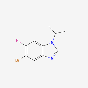 molecular formula C10H10BrFN2 B594922 5-溴-6-氟-1-异丙基-1H-苯并[d]咪唑 CAS No. 1314987-85-3