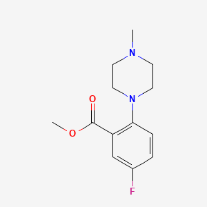 molecular formula C13H17FN2O2 B594936 Methyl 5-Fluoro-2-(4-methylpiperazino)benzoate CAS No. 1256633-14-3