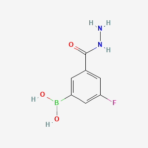 molecular formula C7H8BFN2O3 B594939 (3-Fluoro-5-(hydrazinecarbonyl)phenyl)boronic acid CAS No. 1217500-73-6