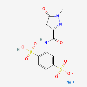 sodium;3-[(1-methyl-5-oxo-4H-pyrazole-3-carbonyl)amino]-4-sulfobenzenesulfonate