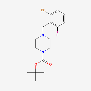 molecular formula C16H22BrFN2O2 B594942 2-(4-BOC-Piperazinomethyl)-1-bromo-3-fluorobenzene CAS No. 1355246-97-7