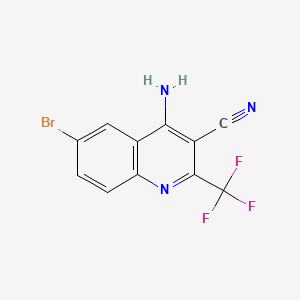 B594971 4-Amino-6-bromo-2-(trifluoromethyl)quinoline-3-carbonitrile CAS No. 1209063-53-5