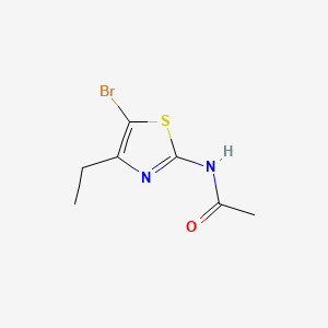 molecular formula C7H9BrN2OS B594977 N-(5-溴-4-乙基噻唑-2-基)乙酰胺 CAS No. 1267904-60-8