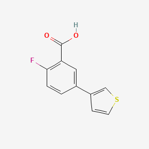 molecular formula C11H7FO2S B594983 2-Fluor-5-(thiophen-3-yl)benzoesäure CAS No. 1261993-00-3