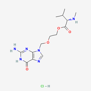 molecular formula C14H23ClN6O4 B594992 N-Methyl valacyclovir hydrochloride CAS No. 1346617-39-7