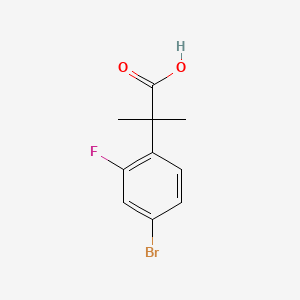 molecular formula C10H10BrFO2 B594995 2-(4-Bromo-2-fluorophenyl)-2-methylpropanoic acid CAS No. 1314671-09-4