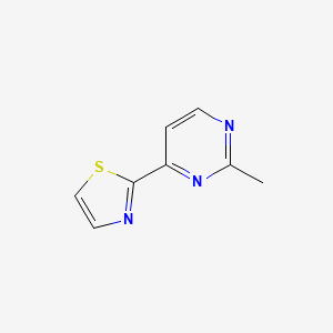 molecular formula C8H7N3S B594998 2-(2-Methylpyrimidin-4-yl)thiazole CAS No. 1269291-29-3