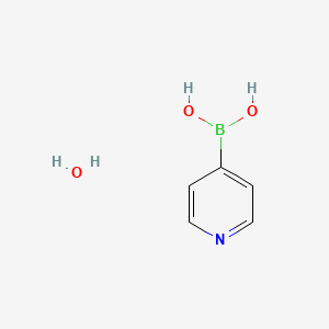 molecular formula C5H8BNO3 B595000 Pyridine-4-boronic acid hydrate CAS No. 1256355-27-7