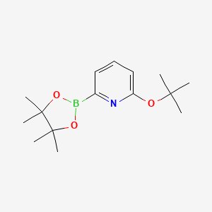 molecular formula C15H24BNO3 B595001 6-(tert-Butoxy)pyridine-2-boronic acid pinacol ester CAS No. 1310404-55-7