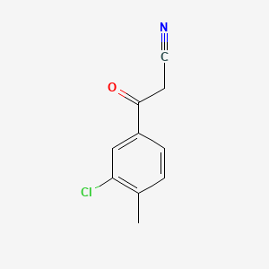 molecular formula C10H8ClNO B595003 3-(3-Chloro-4-methylphenyl)-3-oxopropanenitrile CAS No. 1341532-01-1
