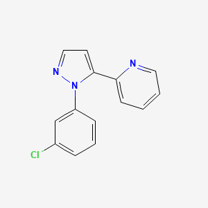 molecular formula C14H10ClN3 B595014 2-(1-(3-chlorophenyl)-1H-pyrazol-5-yl)pyridine CAS No. 1269291-80-6