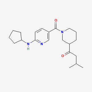 1-(1-{[6-(cyclopentylamino)pyridin-3-yl]carbonyl}piperidin-3-yl)-3-methylbutan-1-one