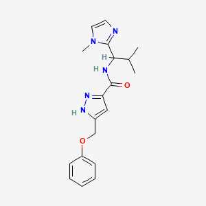 N-[2-methyl-1-(1-methyl-1H-imidazol-2-yl)propyl]-5-(phenoxymethyl)-1H-pyrazole-3-carboxamide