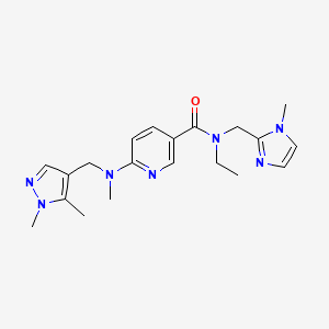 6-[[(1,5-dimethyl-1H-pyrazol-4-yl)methyl](methyl)amino]-N-ethyl-N-[(1-methyl-1H-imidazol-2-yl)methyl]nicotinamide